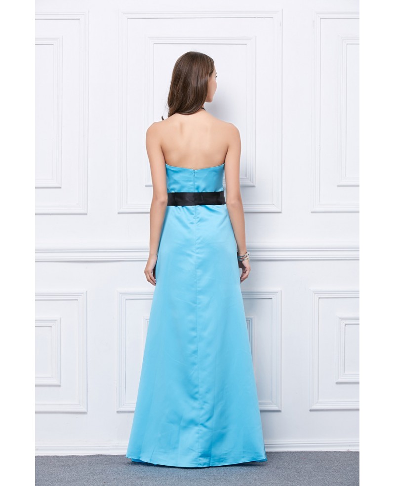 Elegant Mermaid Strapless Satin Long Prom Dress With Bow - Click Image to Close