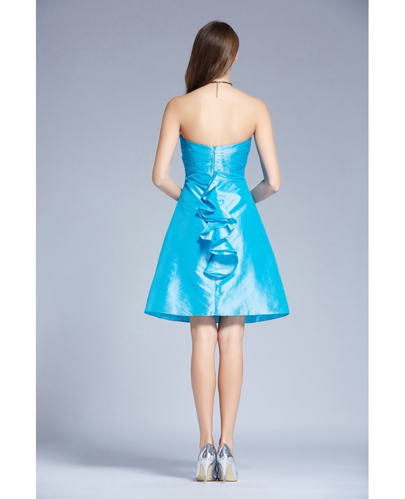 Fancy A-Line Sweetheart Taffeta Short Party Dress - Click Image to Close