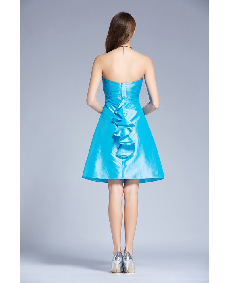 Fancy A-Line Sweetheart Taffeta Short Party Dress