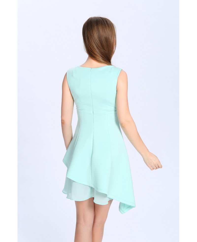 Stylish A-Line Cotton Chiffon Short Homecoming Dress - Click Image to Close