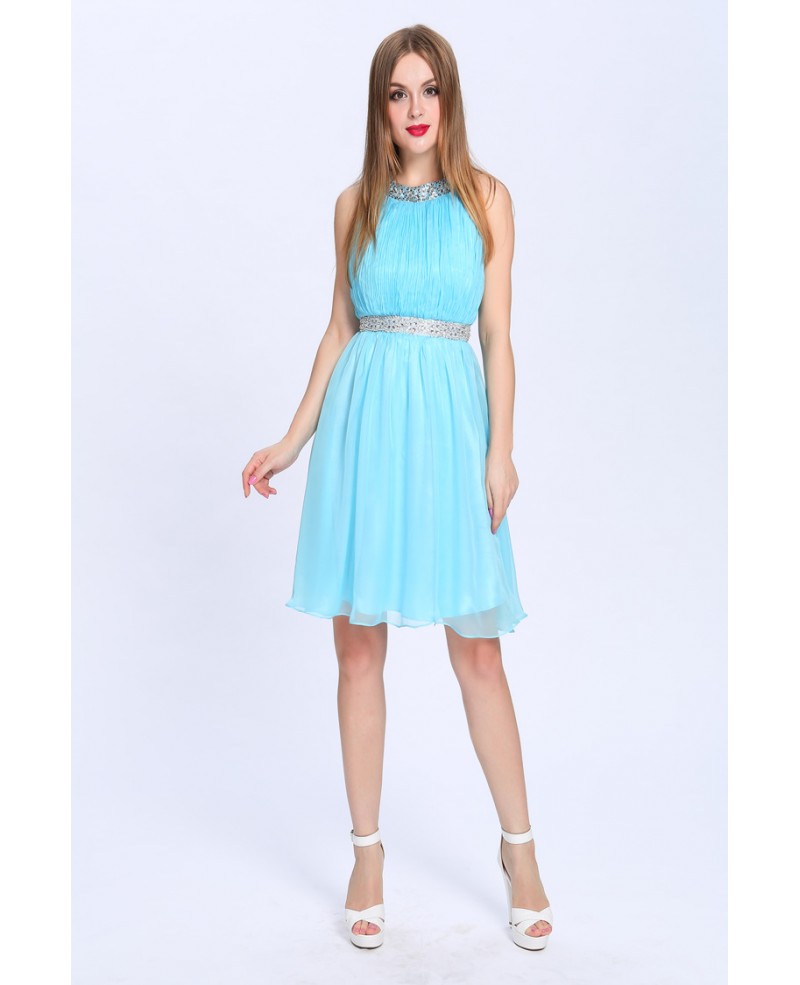 Stylish A-Line Chiffon Short Homecoming Dress With Beading