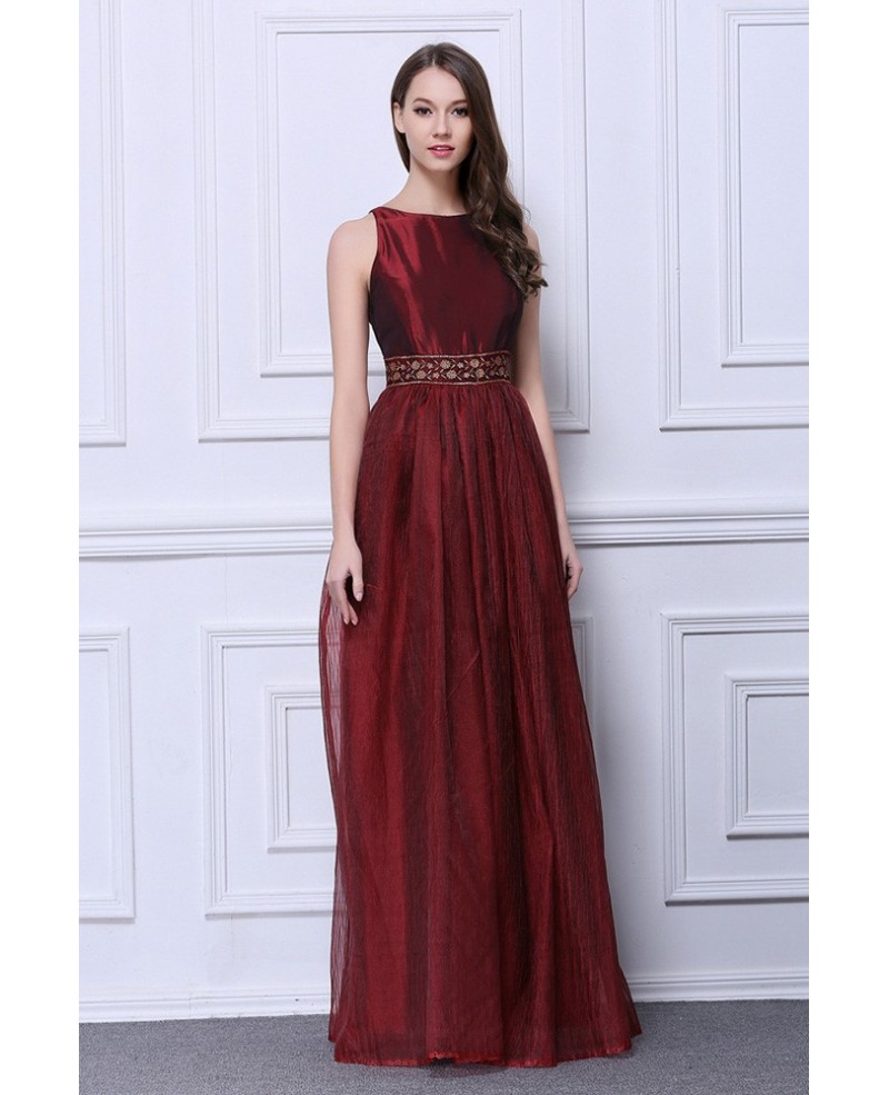 Elegant High Waist Tulle Long Evening Dress With Ruffle