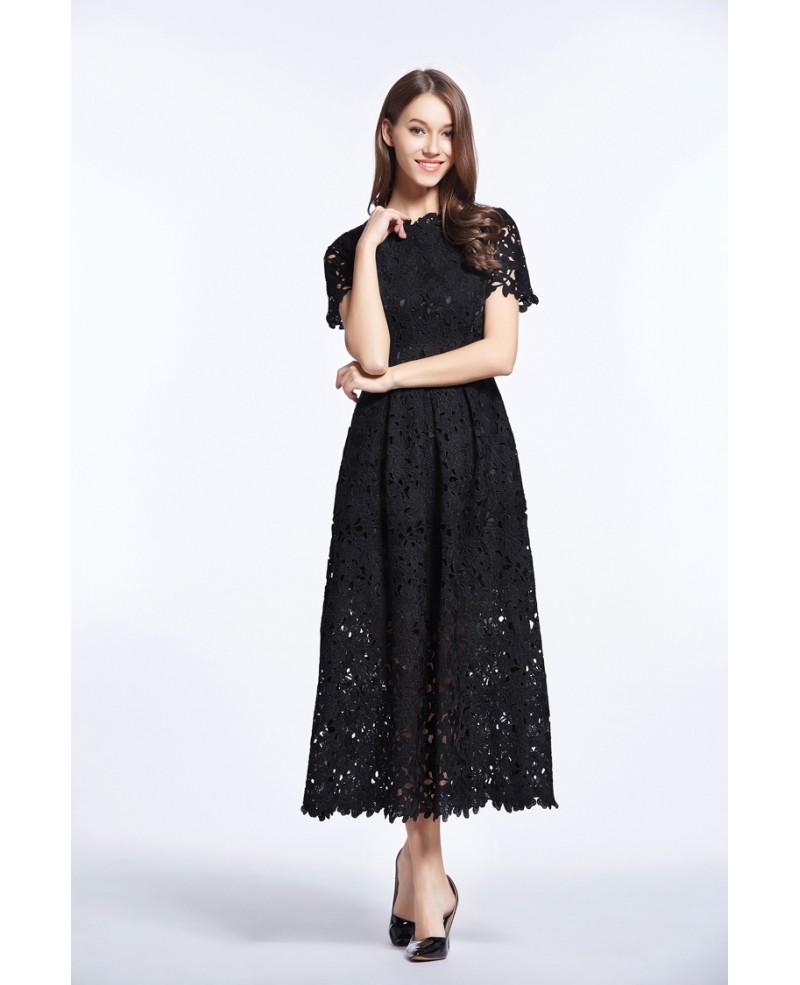 Black Ankle Length Dresses