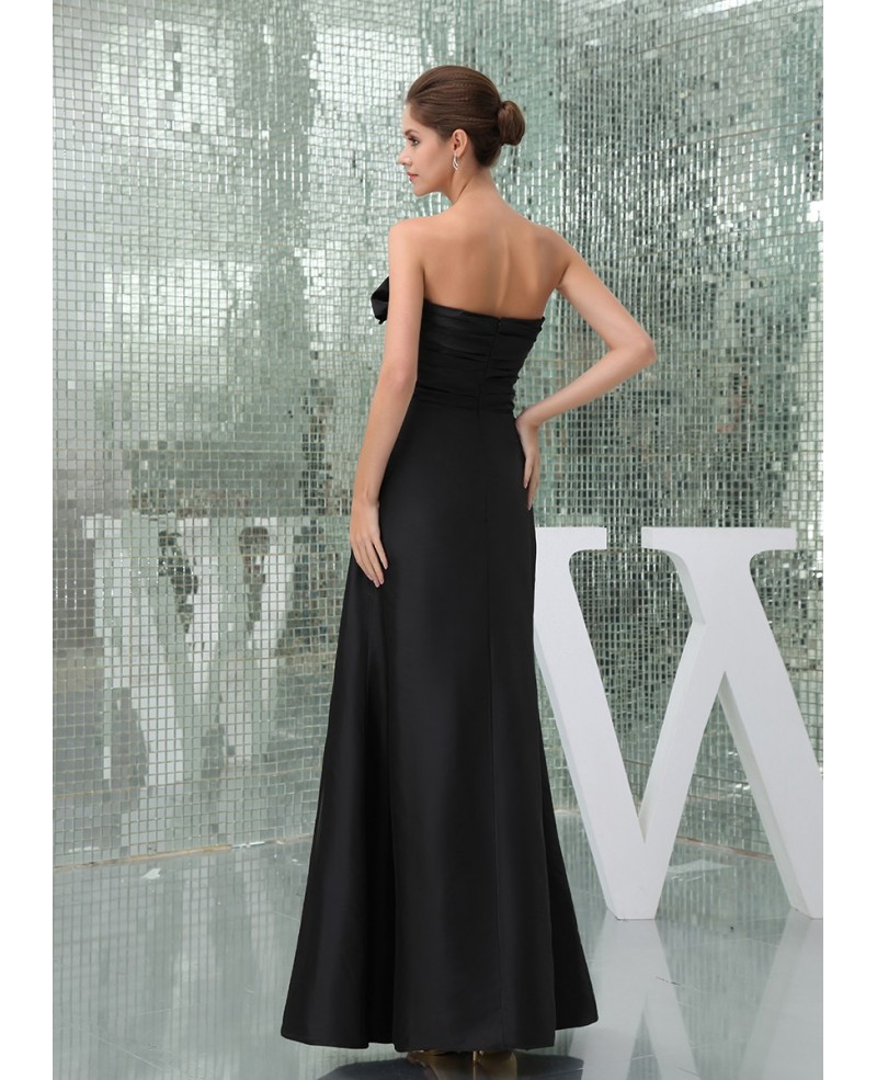 Sheath Sweetheart Ankle-length Satin Evening Dress