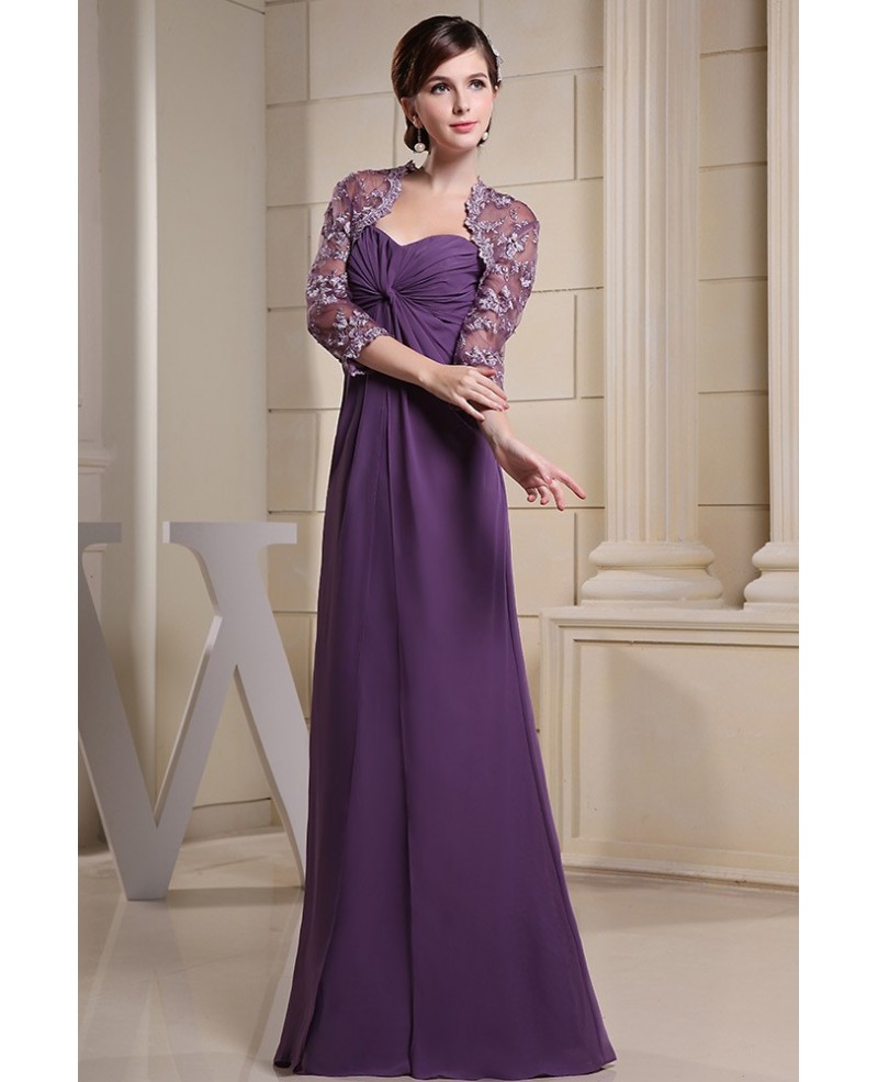 A-line Sweetheart Floor-length Chiffon Bridesmaid Dress