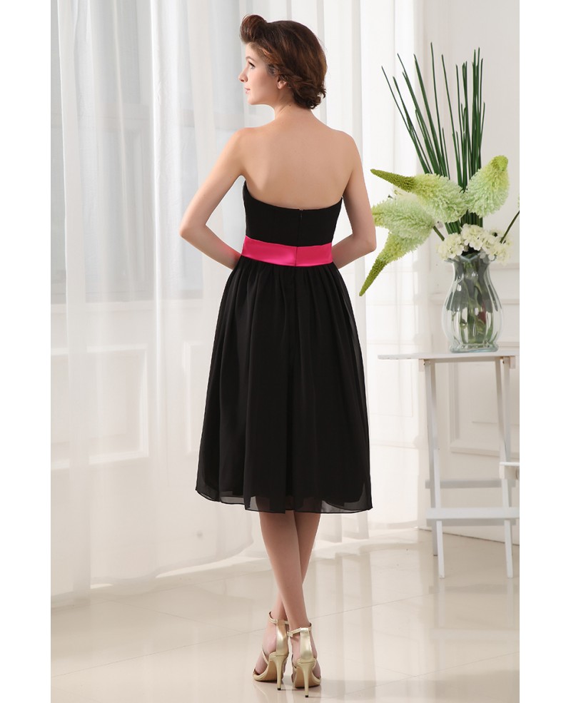 A-line Sweetheart Knee-length Chiffon Bridesmaid Dress - Click Image to Close