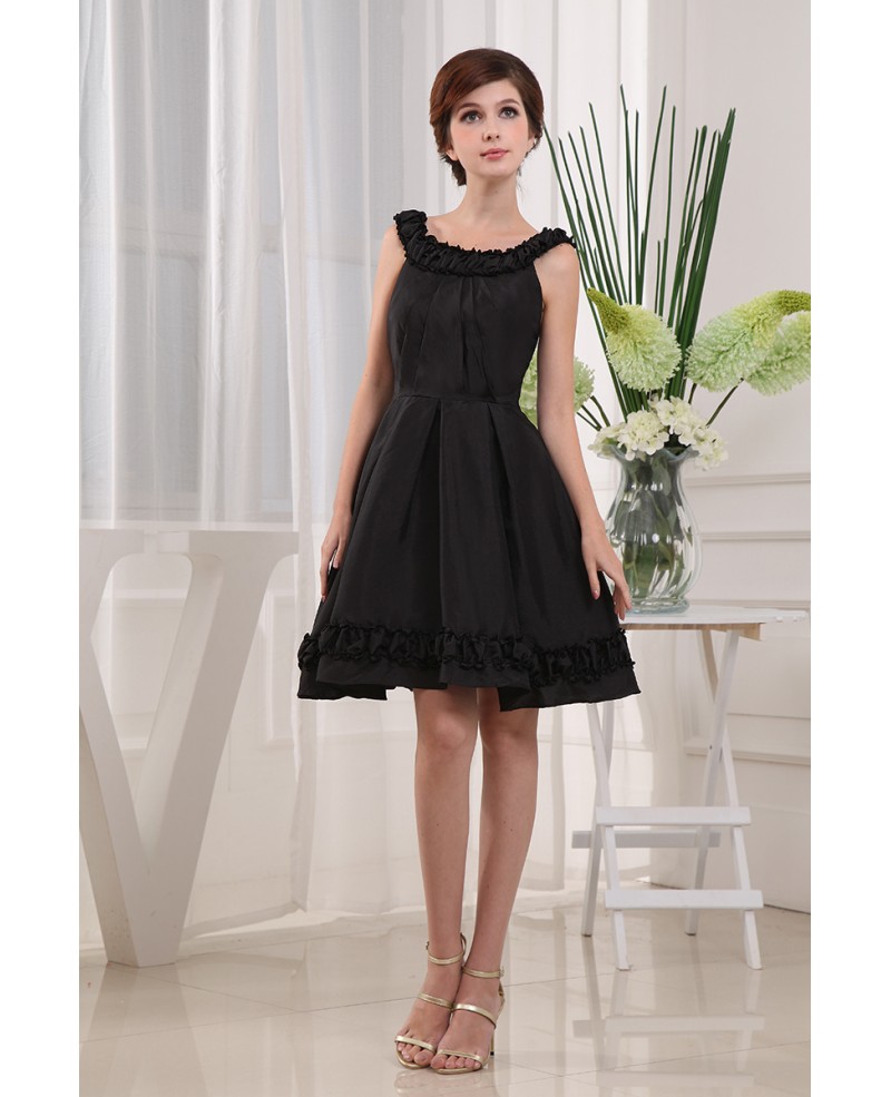 A-line Square Neckline Knee-length Chiffon Homecoming Dress - Click Image to Close