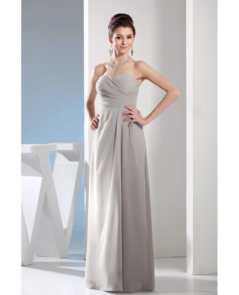 A-line Sweetheart Floor-length Chiffon Bridesmaid Dress - Click Image to Close