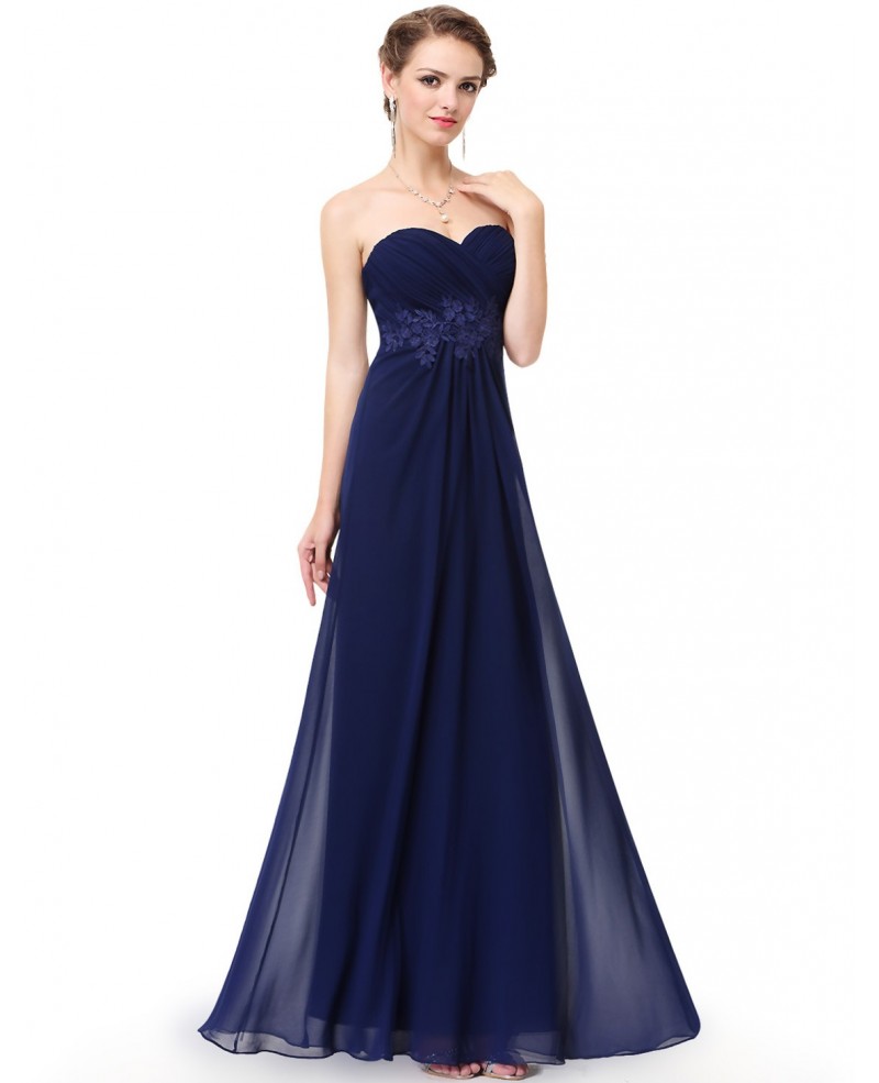 Cheap A-line Sweetheart Chiffon Floor-length Bridesmaid Dress With Lace