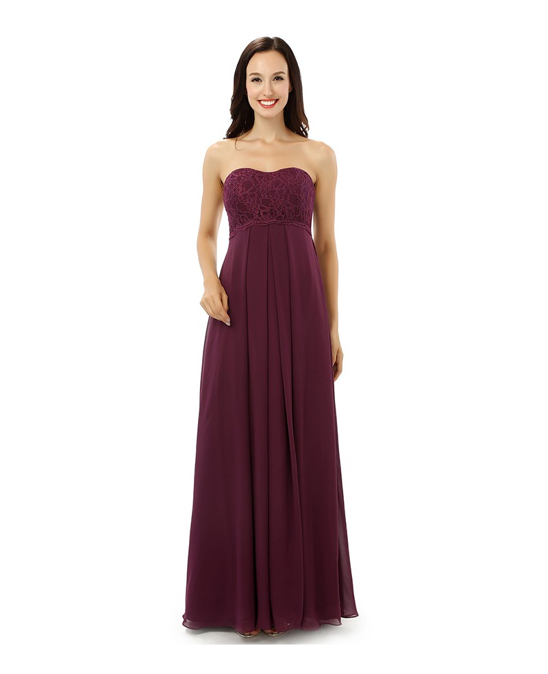 Sheath Sweetheart Floor-length Bridesmaid Dress - Click Image to Close