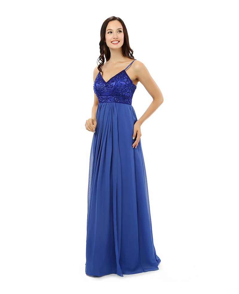 Sheath Sweetheart Spaghetti-strap Floor-length Prom Dress