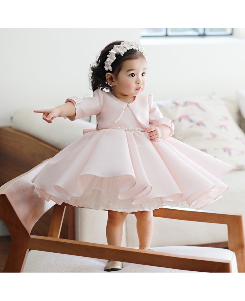 Super Cute Puffy Pink Tutus Flower Girl Dress Short Pageant Gown