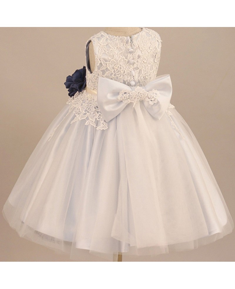 Vintage Lace Blush Pink Flower Girl Dress With Flowers Tutus Wedding Dress