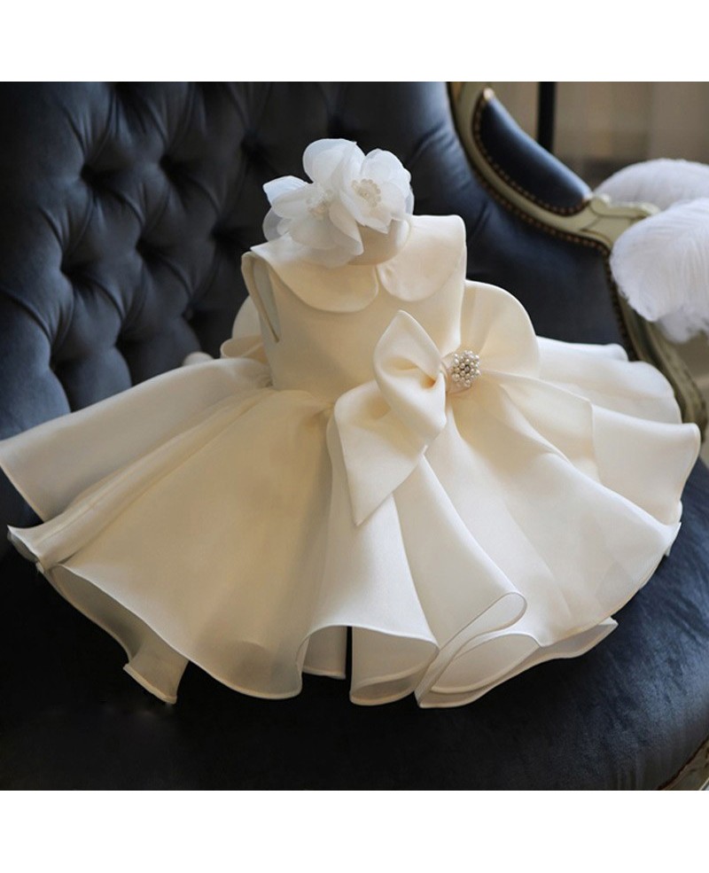 Unique Ivory Couture Flower Girl Dress Spring Weddings Pageant Gown - Click Image to Close