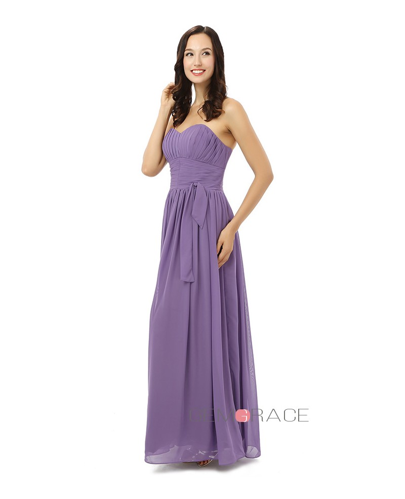 Sheath Sweetheart Floor-length Bridesmaid Dress