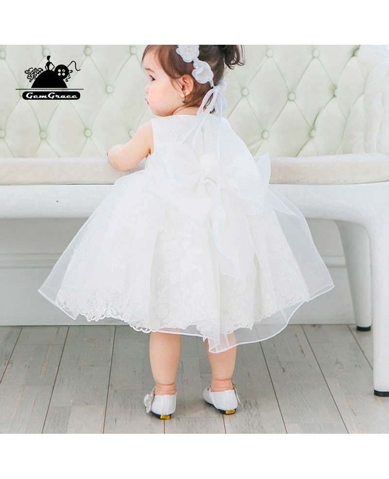 Couture Pure White Princess Flower Girl Dress Tutus Dress