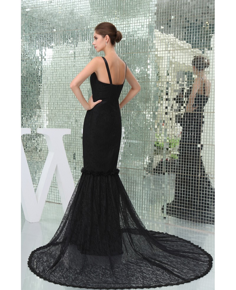 Mermaid Sweetheart Court Train Lace Evening Dress