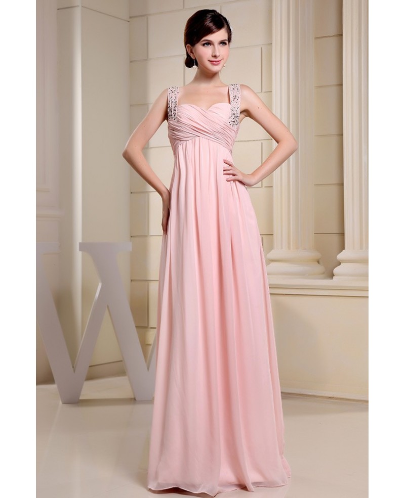 Empire Sweetheart Floor-length Chiffon Prom Dress With Beading - Click Image to Close