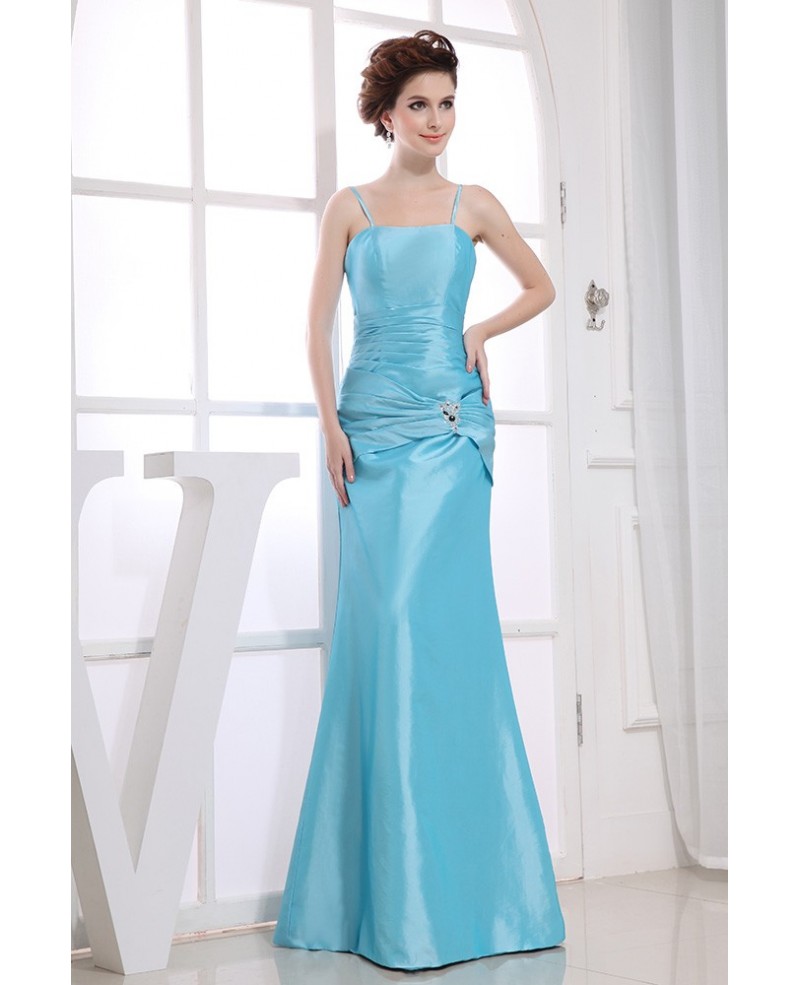 Mermaid Strapless Floor-length Satin Evening Dress