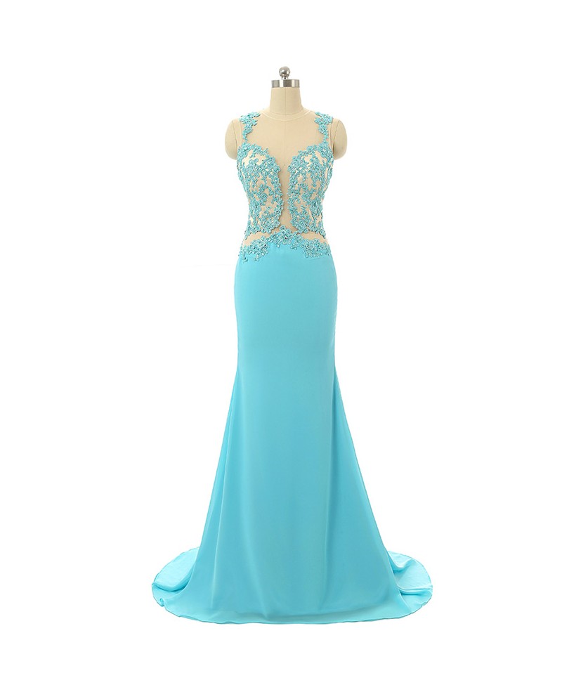 Mermaid Sweet-heart Sweep-train Prom Dress with Beading