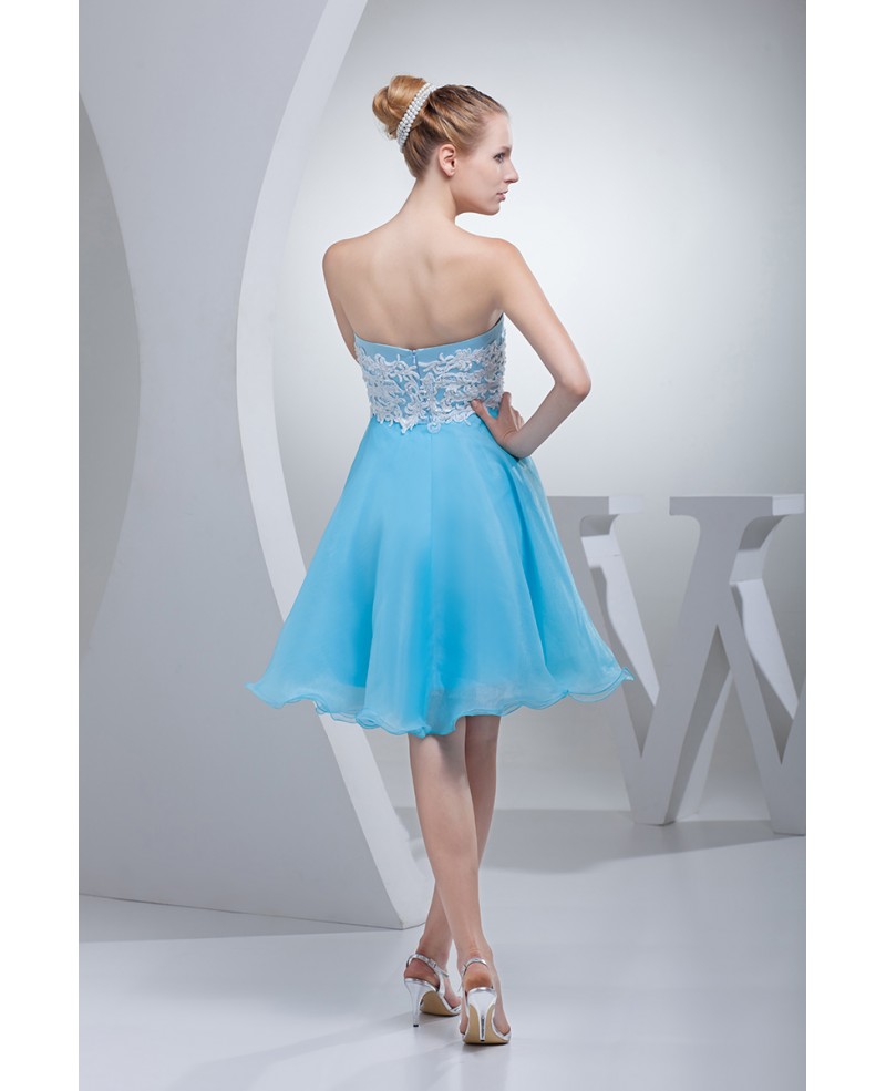 Cute Sweetheart A-line Organza Short Prom Dress