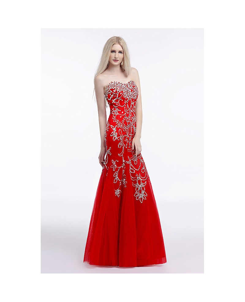 Mermaid Sweetheart Floor-Length Evening Dress With Beading