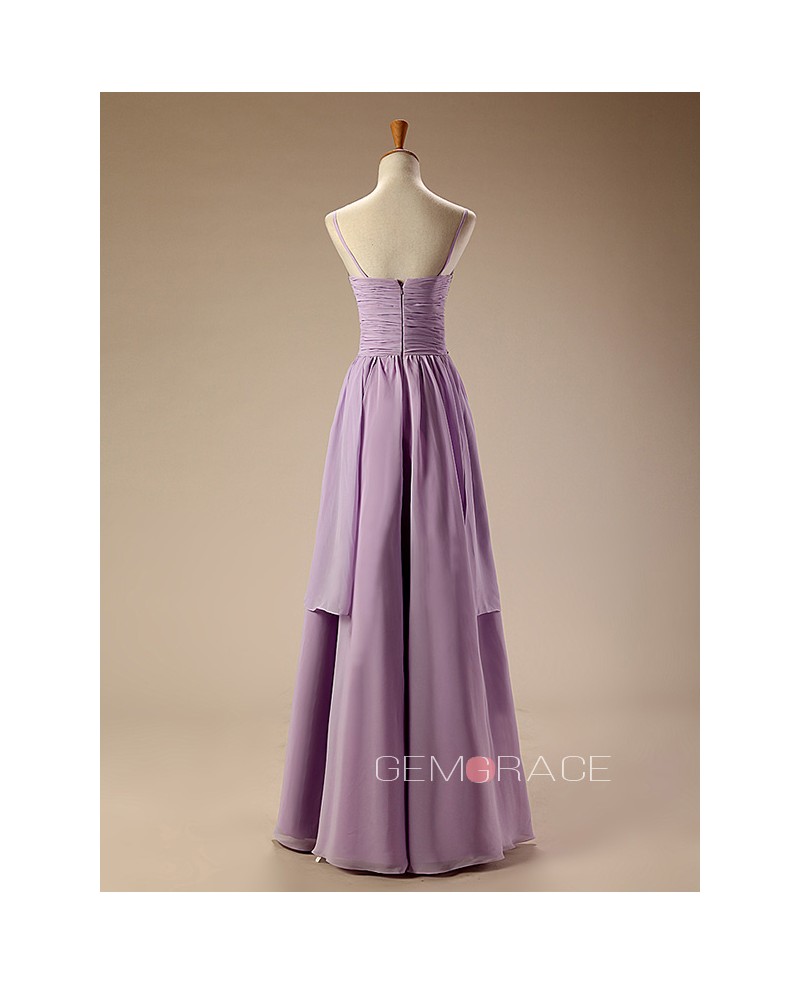 A-Line Sweetheart Floor-Length Chiffon Prom Dress With Beading