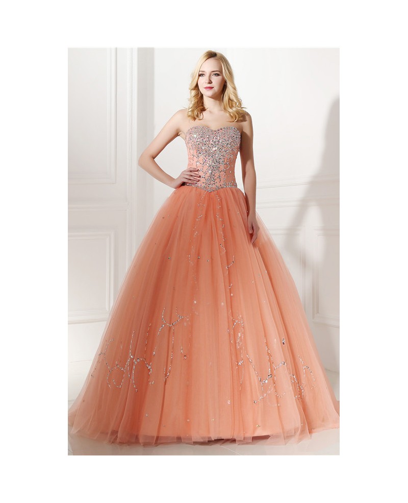 A-line Sweetheart Floor-length Prom Dress