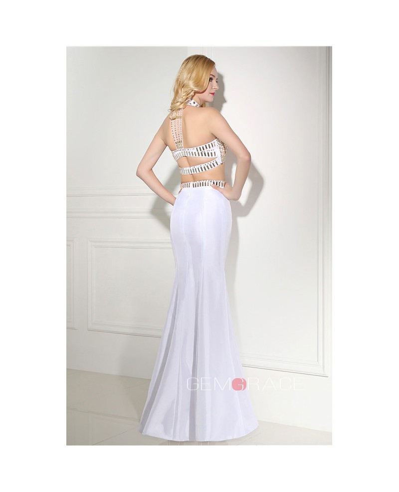 Mermaid Floor-length Prom Dress with Halter Top