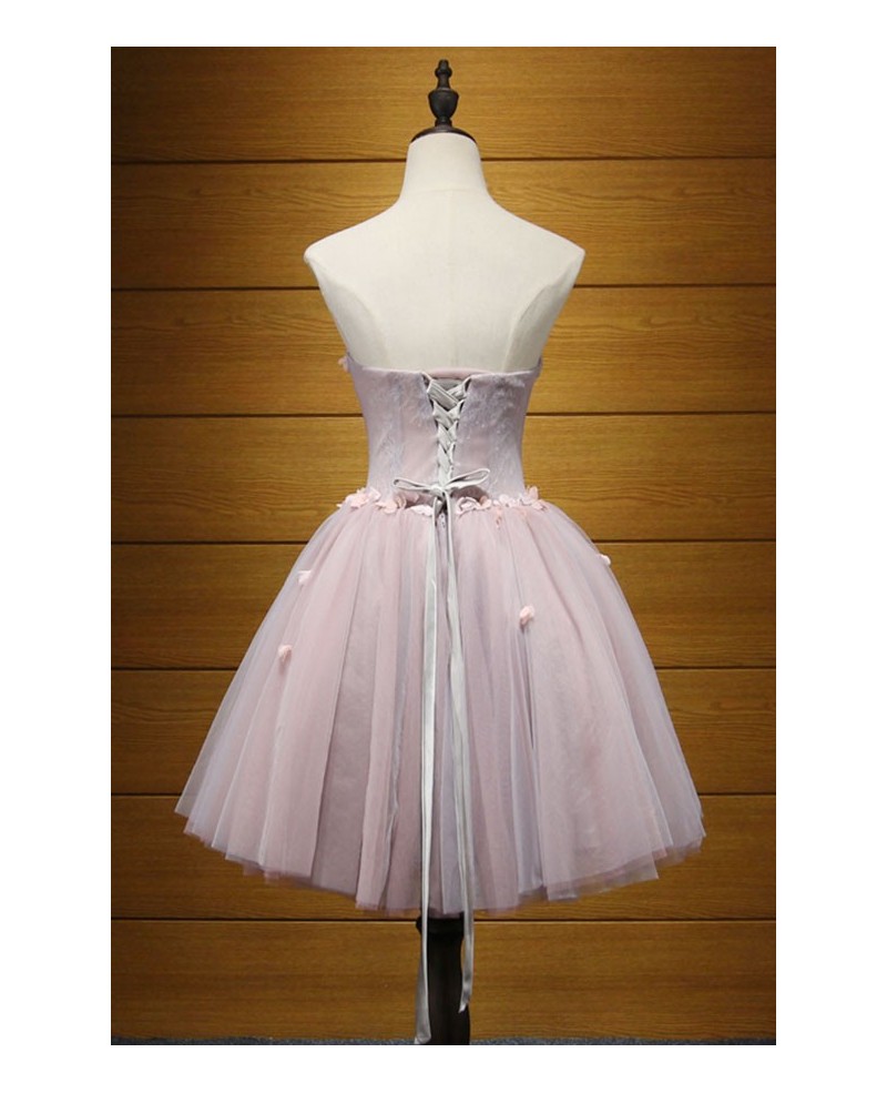 Sweet Ball-gown Sweetheart Short Tulle Homecoming Dress With Beading - Click Image to Close