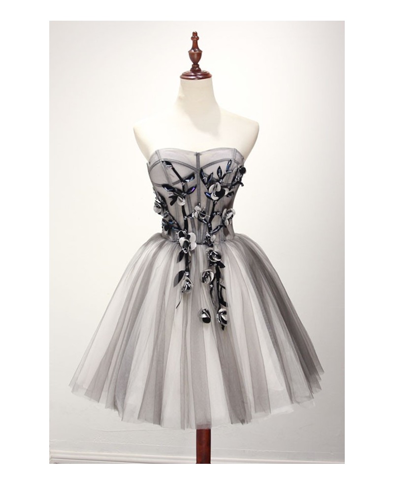 Special Ball-gown Sweetheart Short Tulle Homecoming Dress With Beading - Click Image to Close