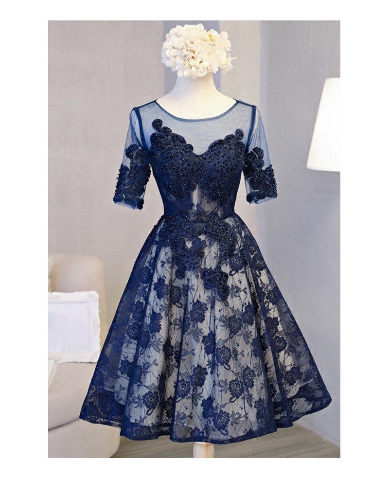Classic A-line Scoop Neck Knee-length Tulle Homecoming Dress With Open Back