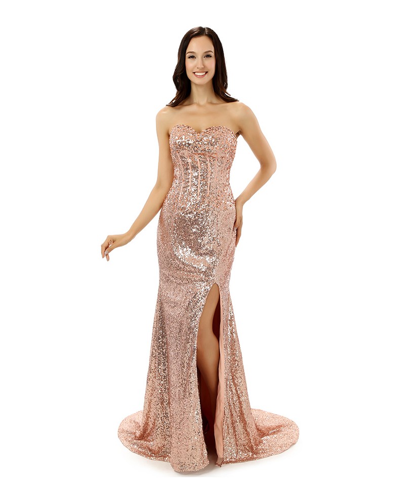 A-line Sweetheart Court-train Asymmetrical Prom Dress