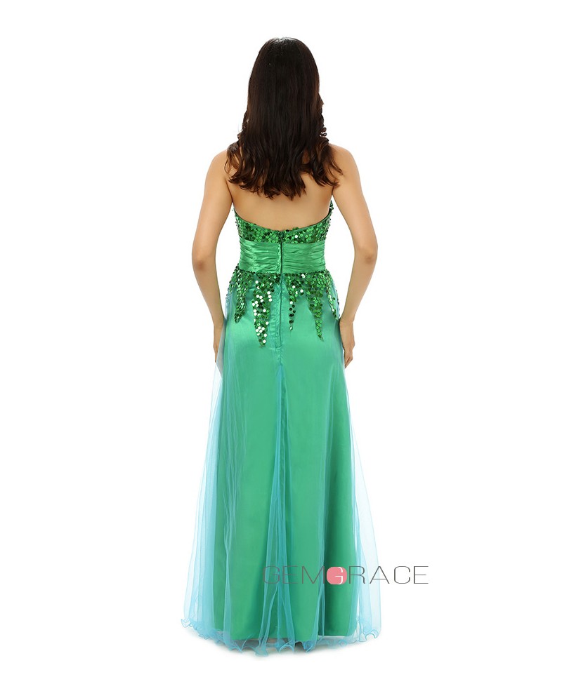 Sheath Sweetheart Sweep-length Prom Dress