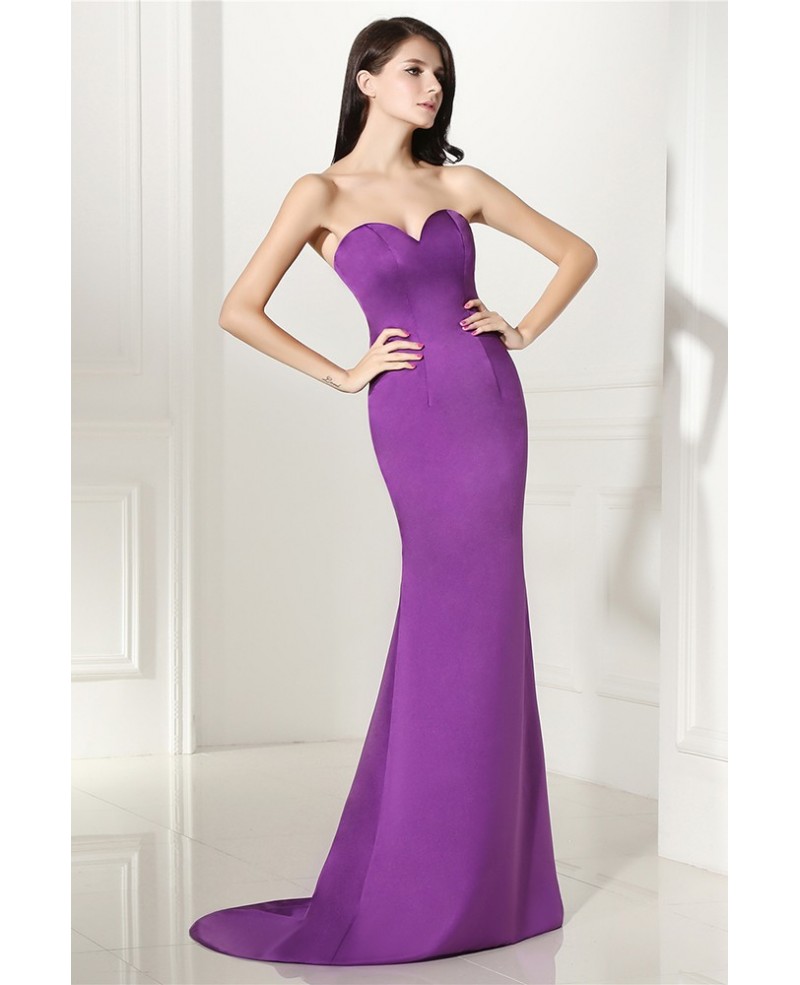 Slim Fitted Mermaid Simple Formal Evening Gown