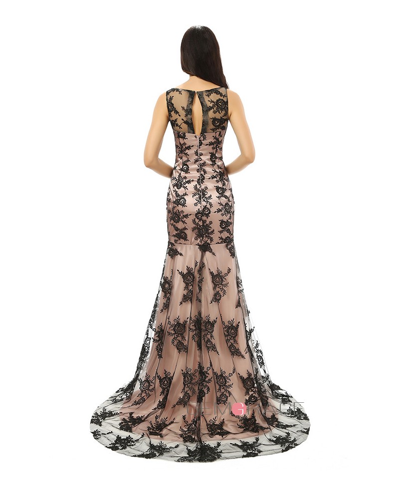 Mermaid Scoop Sweep-length Prom Dress