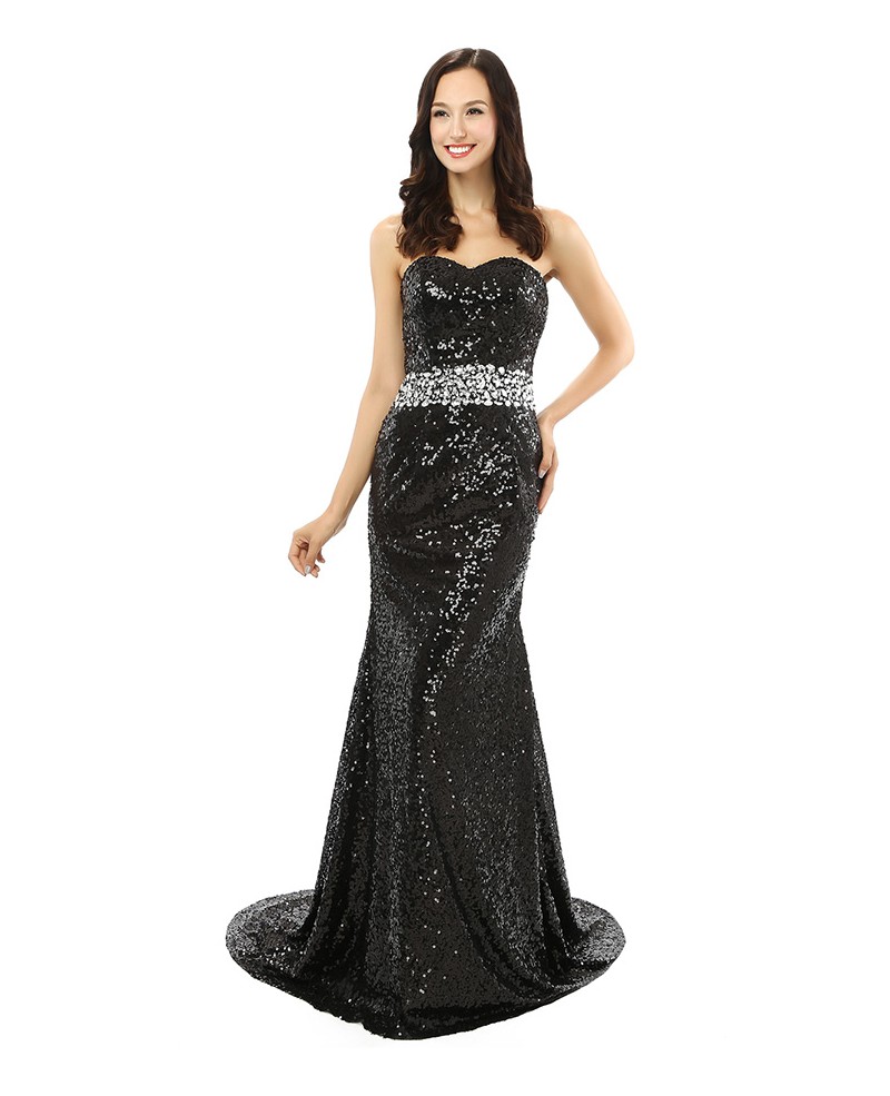 Mermaid Sweetheart Sweep-length Prom Dress - Click Image to Close