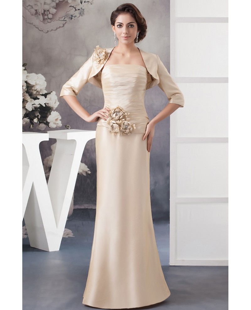 A-line V-neck Floor-length Lace Chiffon Mother of the Bride Dress