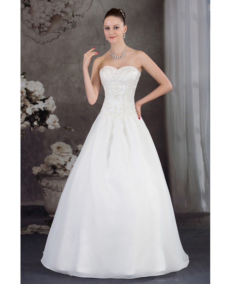 Handmade Beaded Ballgown Wedding Dress Sweetheart - Click Image to Close