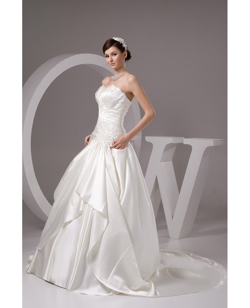 satin wedding ballgown