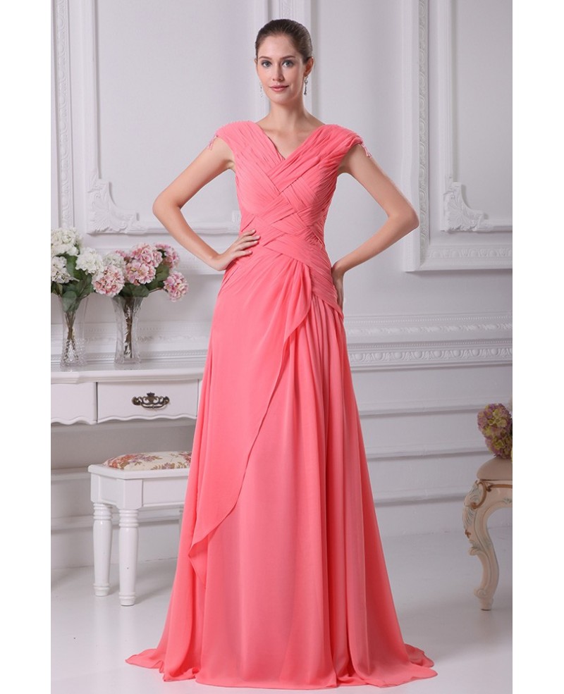 Sweetheart Intricate Fitted Top Pleated Bridesmaid Dress in Chiffon