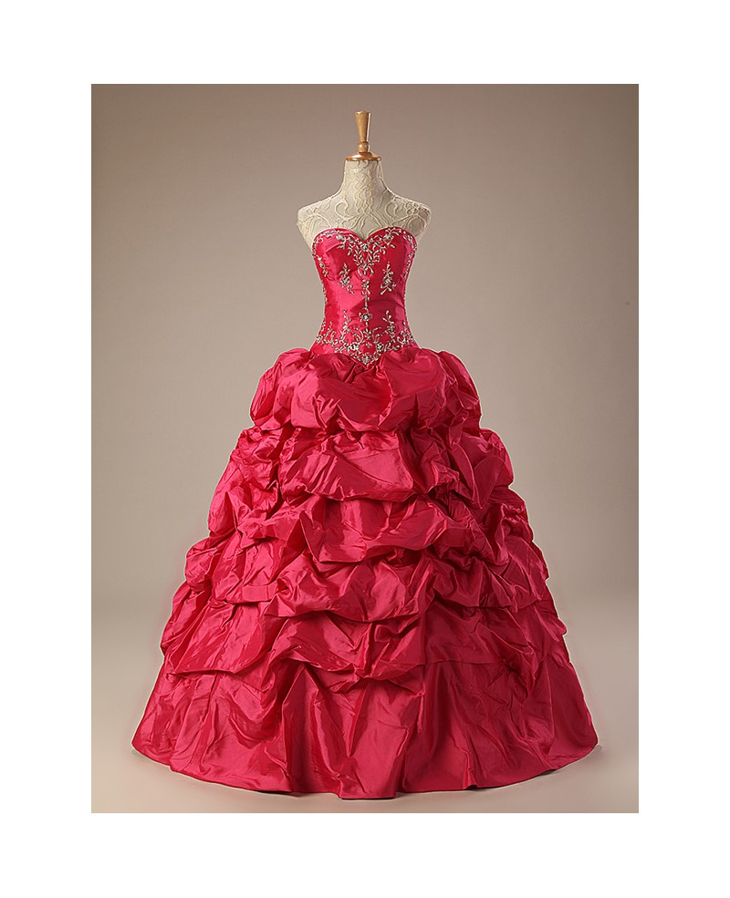 Sweetheart Ballgown Embroidered Formal Dress with Train - Click Image to Close