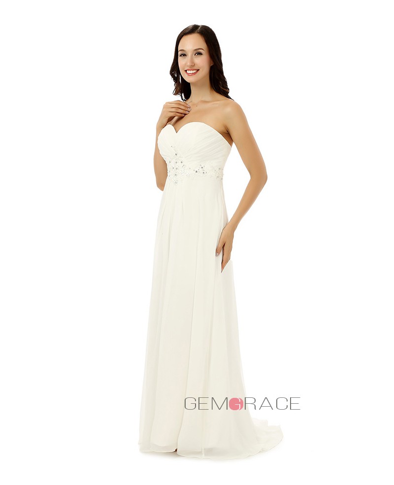 Sheath Sweetheart Floor-length Wedding Dress