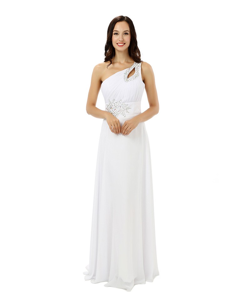 Sheath Sweetheart One-shoulder Floor-length Bridesmaid Dress
